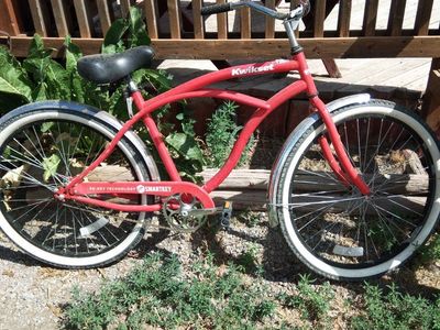 Kwikset Cruiser Bike - Red Single Speed Beach Cruiser, Smartkey Technology