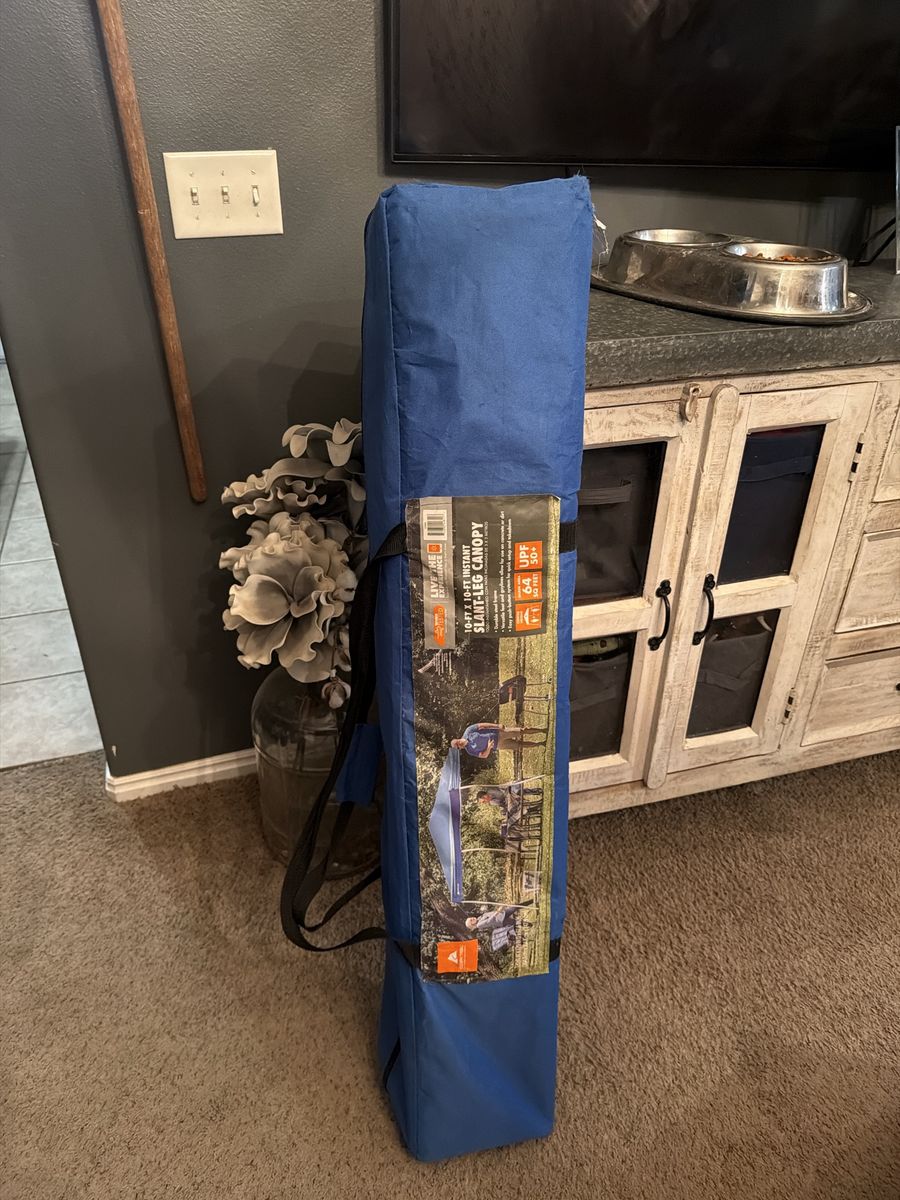 Ozark Trail 10-Ft x 10-Ft Instant Slant-Leg Canopy Blue