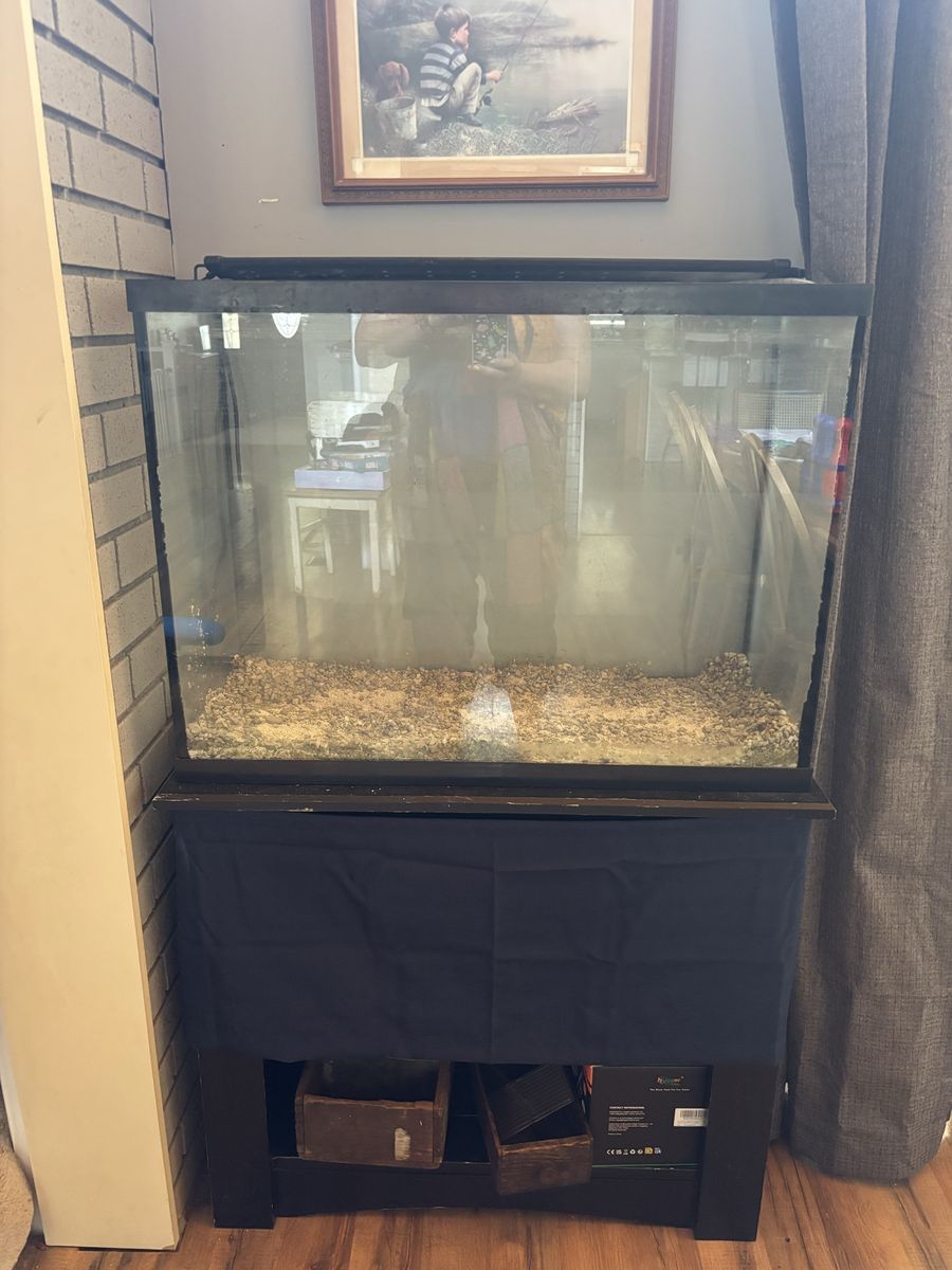 Aquarium. 40 gallon tall. With stand.