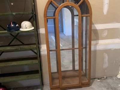 Oak curio cabinet