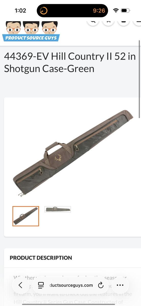 NEW 52 Shotgun Case Green Evolution Hunting