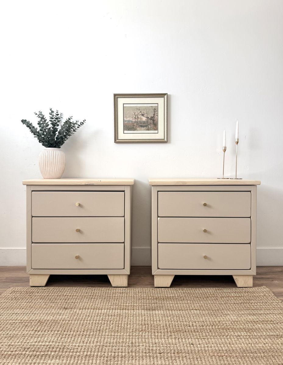 Neutral Wood Nightstands