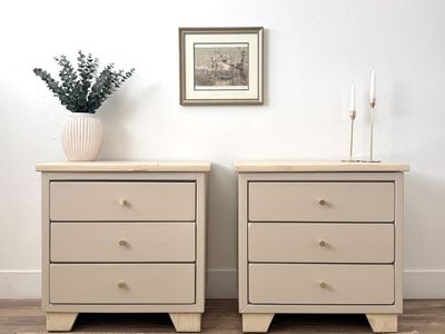 Neutral Wood Nightstands