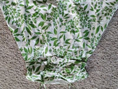 Motherhood Maternity Green Leaf Print Small Dress