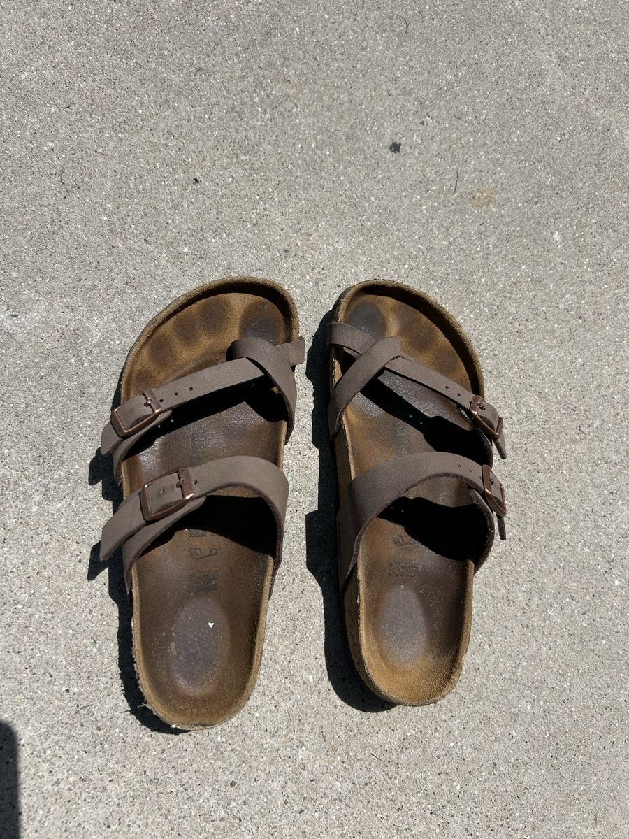 Birkenstock Mayari Tobacco Brown Leather Sandals - EU 37, Adjustable Straps