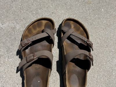 Birkenstock Mayari Tobacco Brown Leather Sandals - EU 37, Adjustable Straps