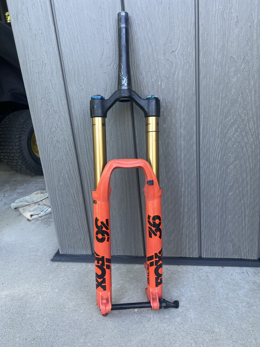 Fox Factory 36 Grip2 Mountain Bike Suspension Fork, 180mm, 27.5 - Orange/Kashima, Boost Spacing