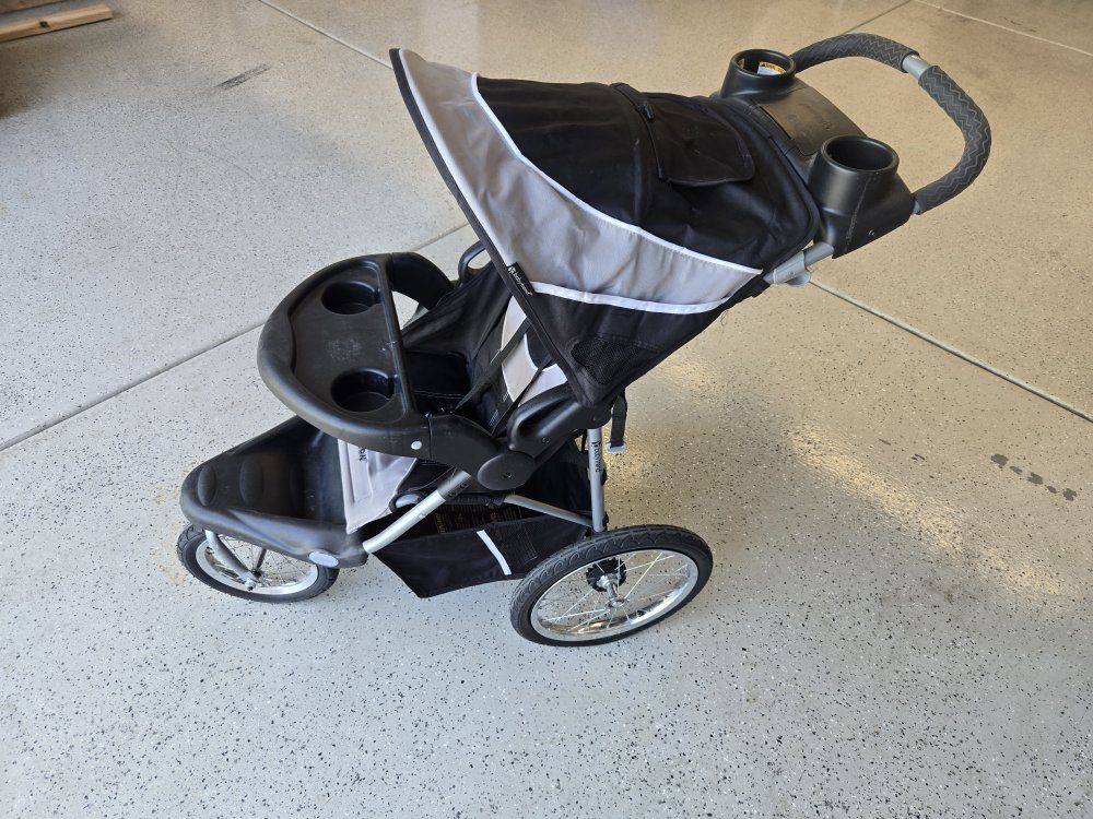 Baby Trend Expedition Jogger Stroller - Black/Gray, Infant Child, with Cup Holders & Storage
