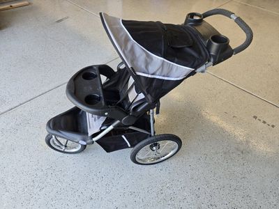 Baby Trend Expedition Jogger Stroller - Black/Gray, Infant Child, with Cup Holders & Storage