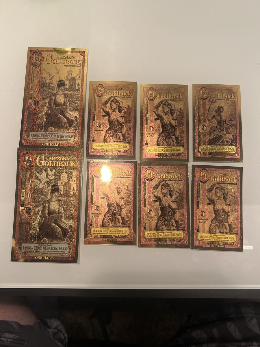 24k Goldbacks - Various Denominations (Arizona, Idaho, Florida)