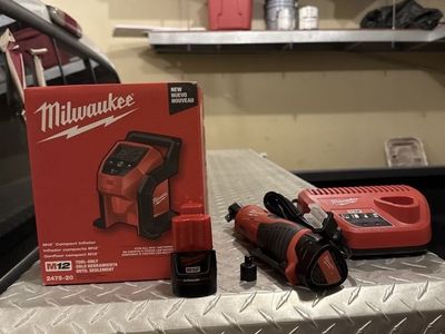 Milwaukee M12 Inflator And 3/8 Ratchet