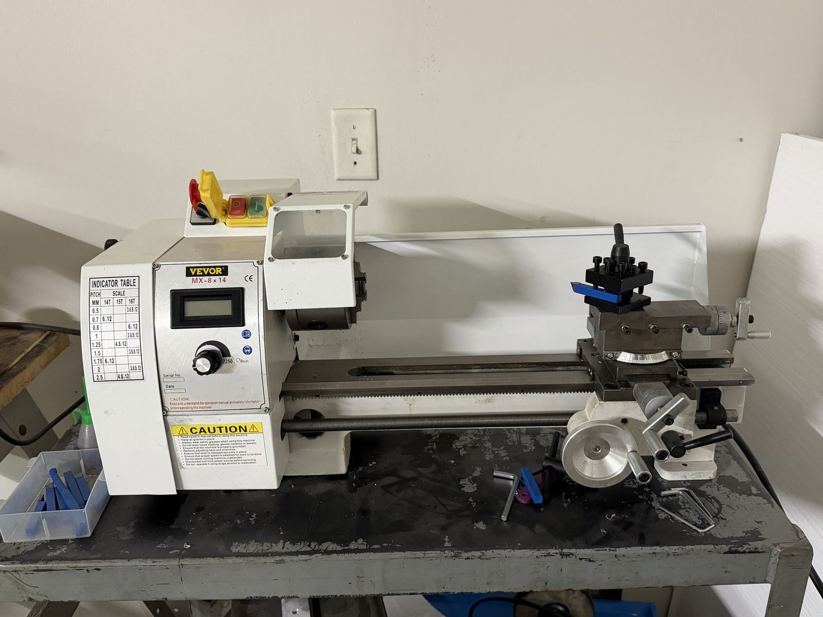 VEVOR 8" x 14" Variable Speed Mini Metal Lathe (Model MX-8x14)