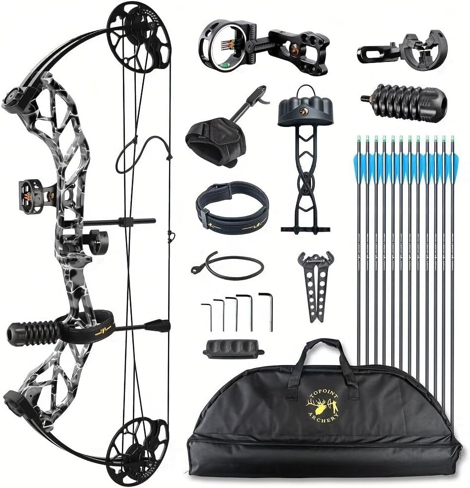 Starting Hunting Compound Bow Package for Beginner & Intermediate Archers Archery Equipment with All Accessories Kit