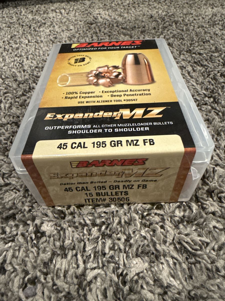 Barnes Expander MZ .45 Cal 195gr Muzzleloader Bullets, 15 Count (Item #30506)