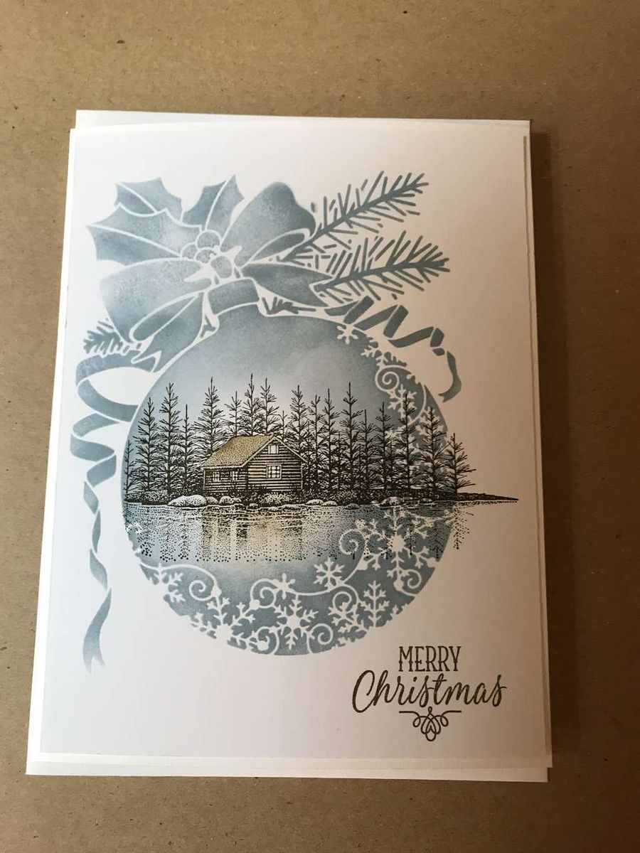 Merry Christmas Bauble 5in x 7in Card/Envelope, Handmade, Order Yours for Christmas 2026