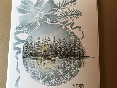 Merry Christmas Bauble 5in x 7in Card/Envelope, Handmade, Order Yours for Christmas 2026