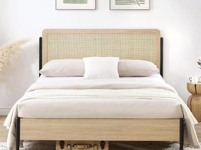 Queen Bed Frame and Mattress