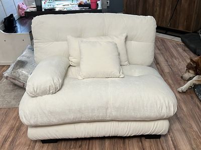 Wrought Studio Pariss Modular Cloud Sectional Unit – Cream Chenille