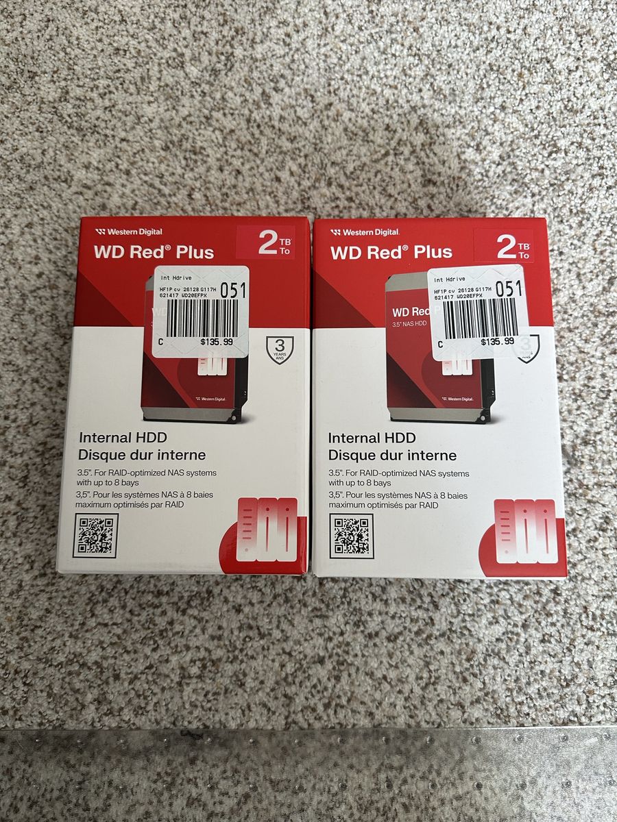 Western Digital Red Plus 2TB Hard Drive Brand New