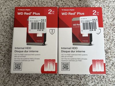 Western Digital Red Plus 2TB Hard Drive Brand New