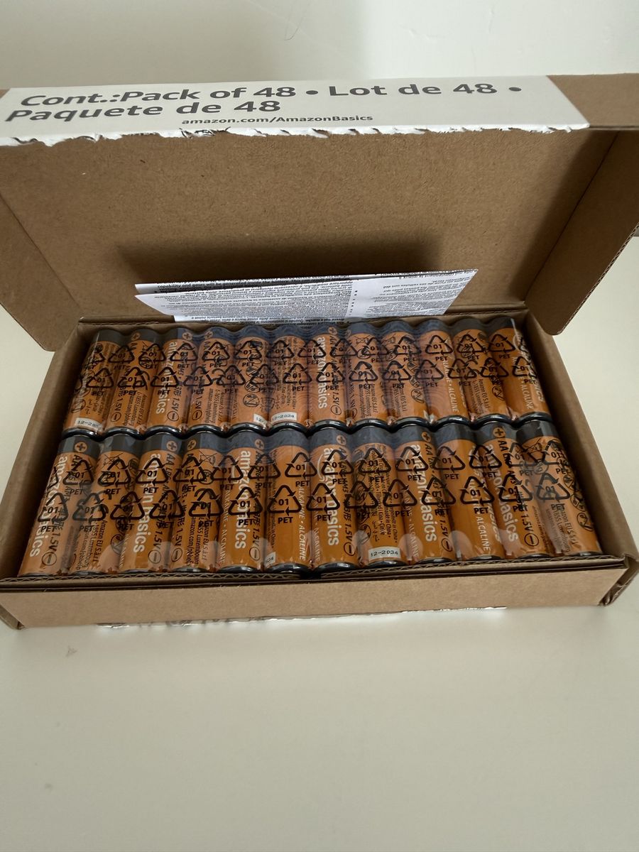 Amazon Basics AA High-Performance Alkaline Batteries - 48 Pack
