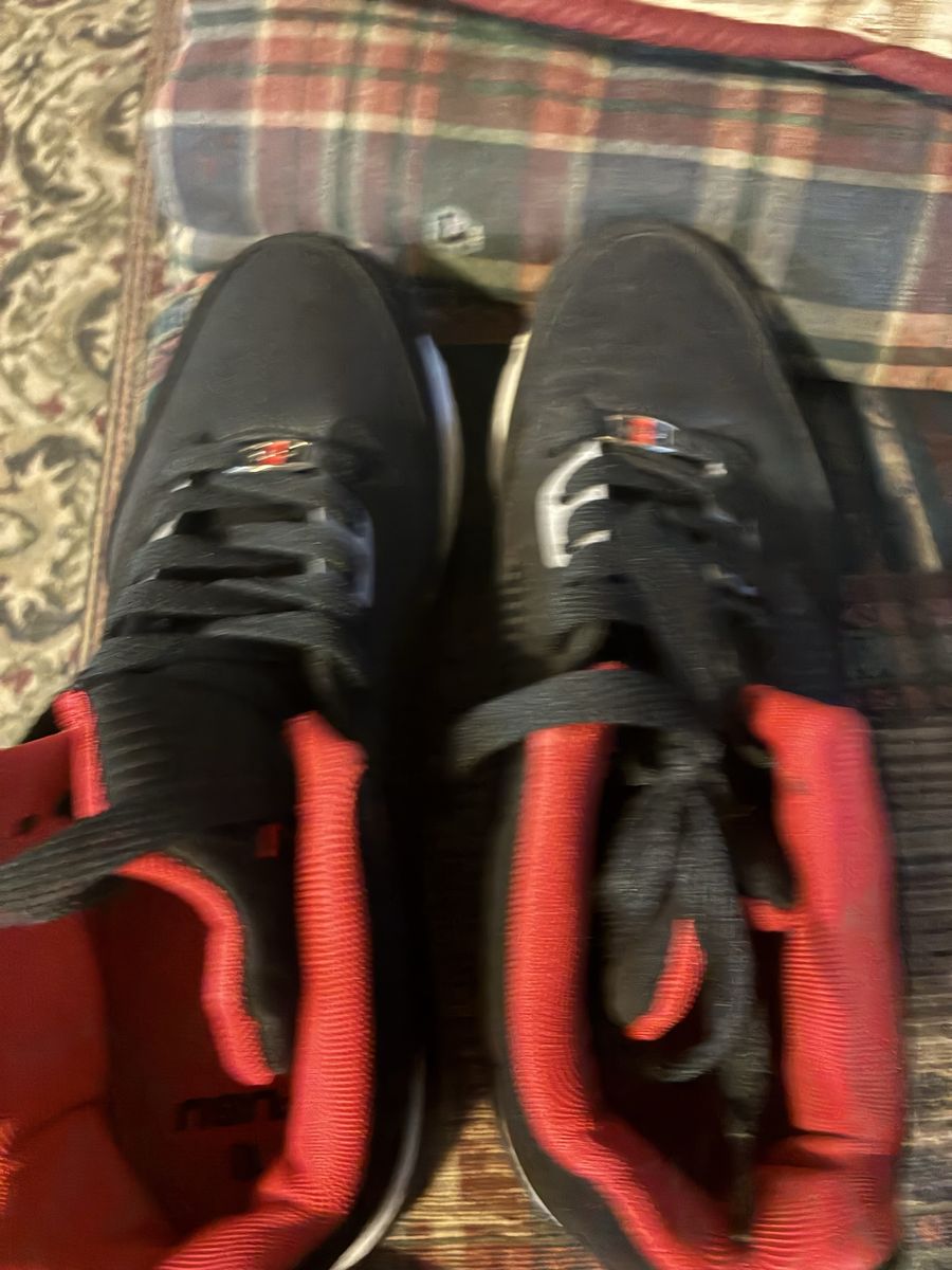 Men's Black/Red Athletic Basketball Shoes Size 10, FUBU