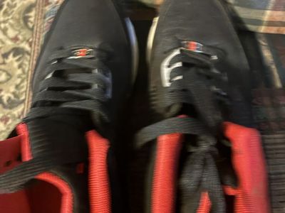 Men's Black/Red Athletic Basketball Shoes Size 10, FUBU