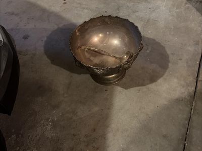 Silver Punch Bowl with Ladle