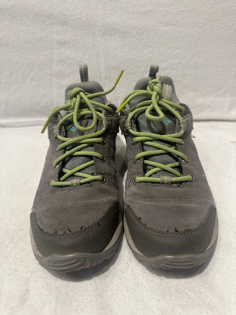 Columbia Women’s 6.5 Gray/lime Wtrprf Hiking Shoes