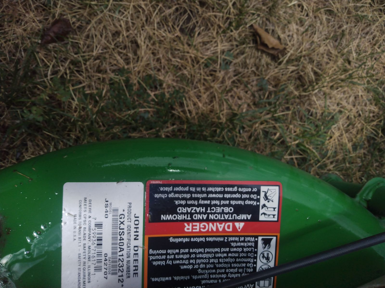 John Deere mower 