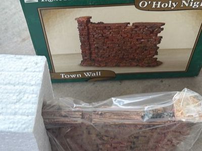 Trim A Home O' Holy Night Town Wall Christmas Village Piece In Box