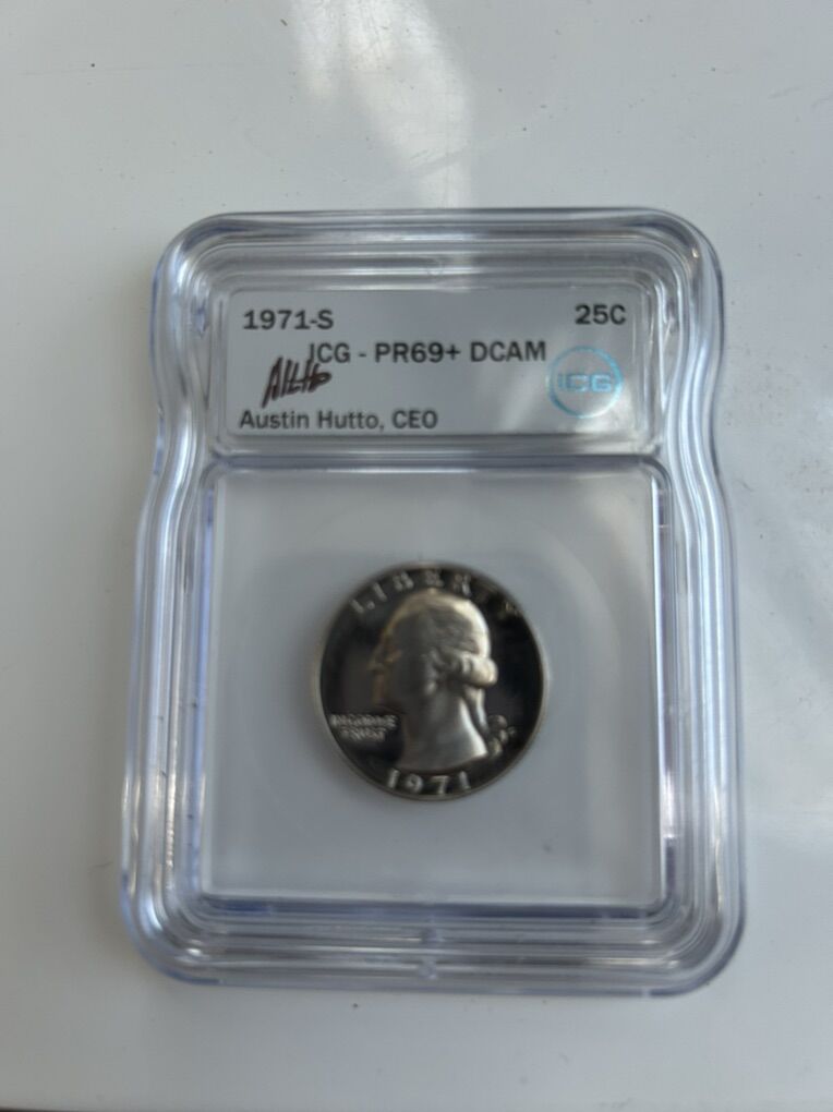 1971-S ICG PR69+ DCAM quarter Austin Hutto