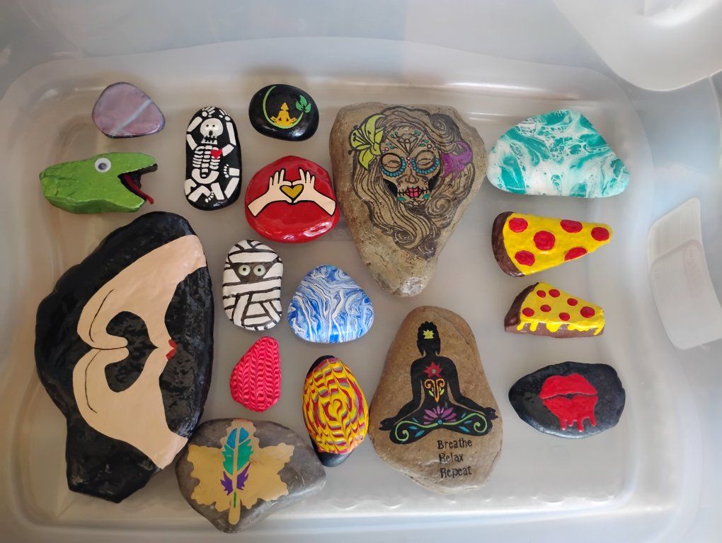 Hand Painted Decorative Rocks Assortment - Various Designs