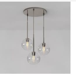 West Elm 3-tier light -Chrome