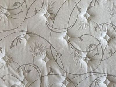 King size Mattress with Quilted Floral Scroll Pattern