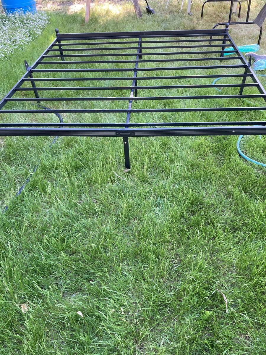 King size metal bed frame.
