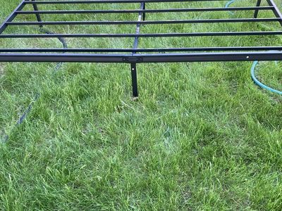 King size metal bed frame.