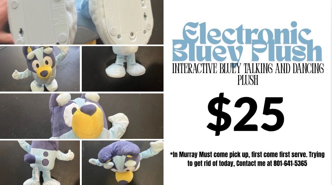 Electronic Bluey Interactive Talking & Dancing Plush Toy