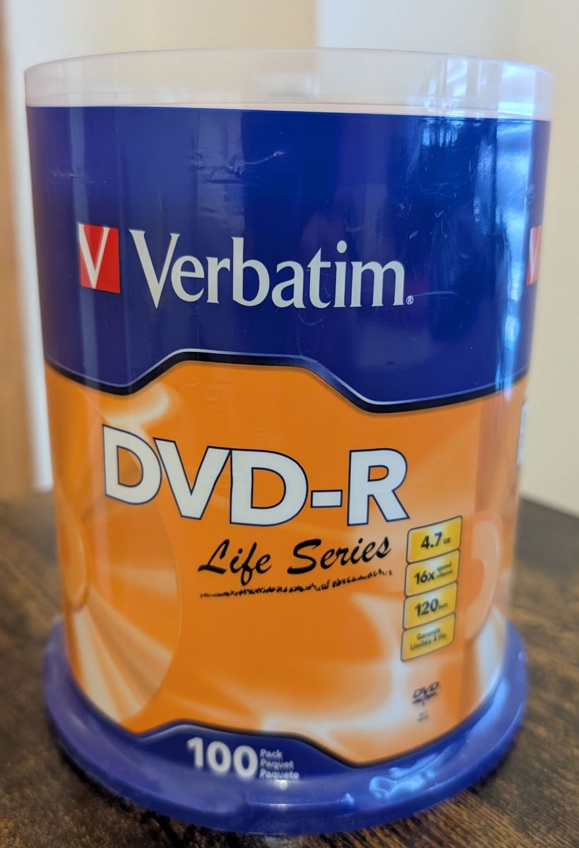 Verbatim® Life Series DVD-R Disc Spindle, Pack Of 100