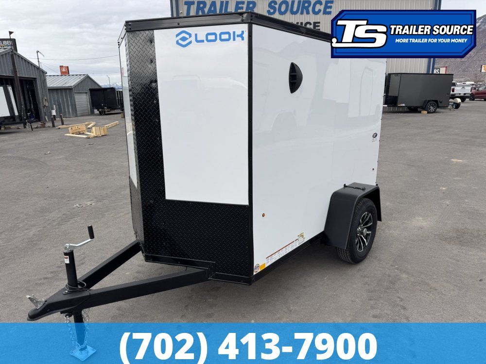 5x8 Look ST DLX Enclosed Cargo Trailer - 6'0" Interior - 3.5K GVWR - .080 PolyCor, Alloy Wheels, Black Out Package