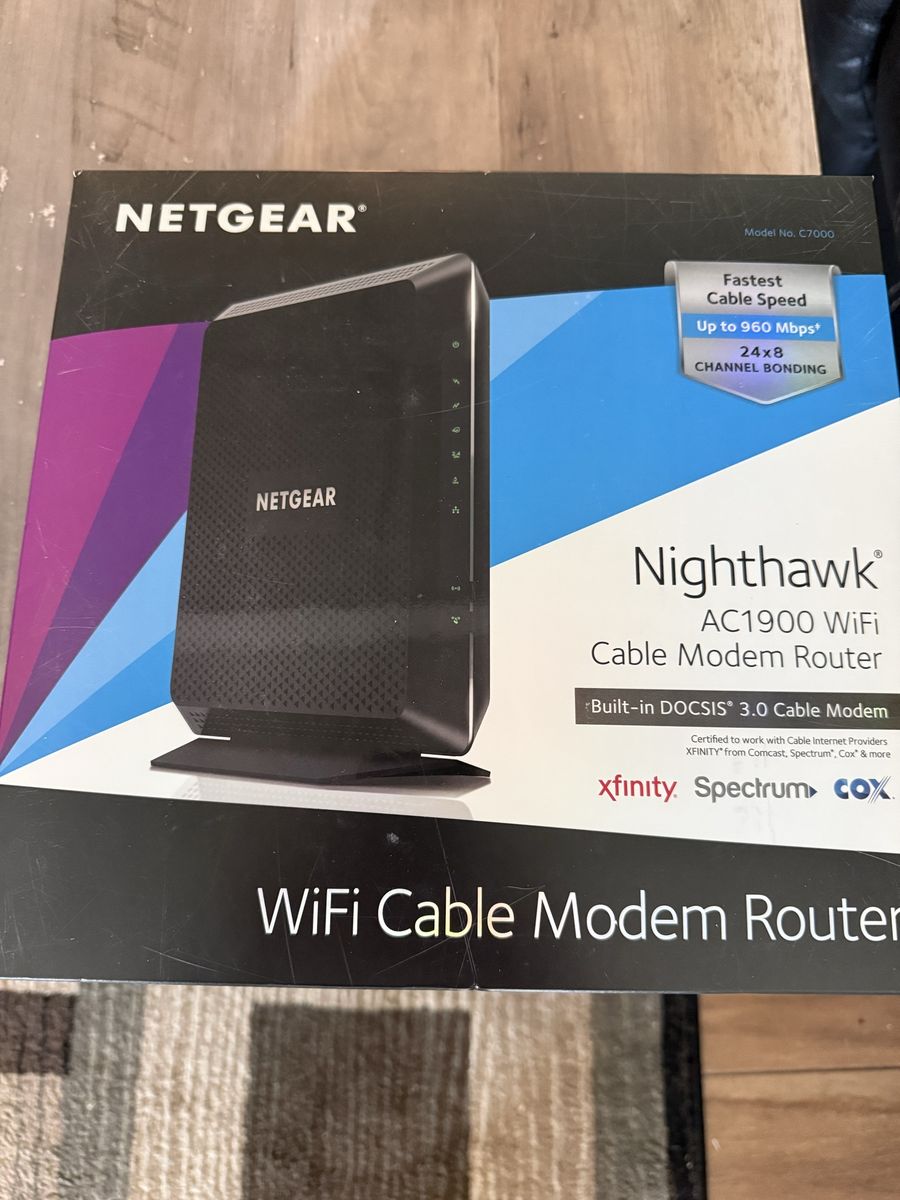 Netgear Nighthawk AC1900 WiFi Cable Modem Router