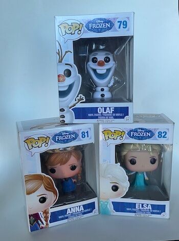 NEW! Disney Frozen Funko Pop Set - Olaf , Anna, Elsa - Lot of 3, Vaulted/Retired
