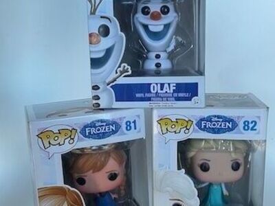 NEW! Disney Frozen Funko Pop Set - Olaf , Anna, Elsa - Lot of 3, Vaulted/Retired
