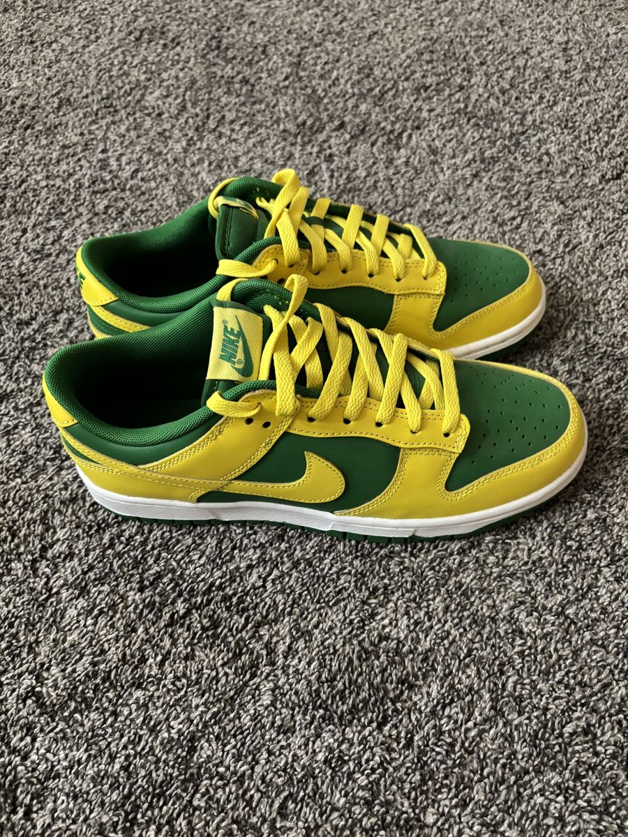 Nike Dunk Low Retro - Size 9 - Yellow/Green Brazil