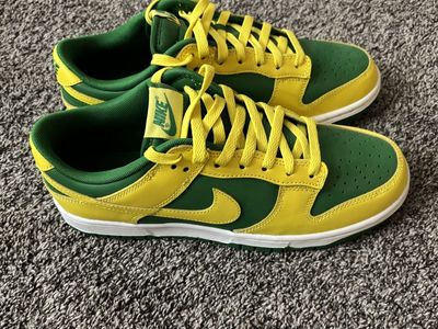 Nike Dunk Low Retro - Size 9 - Yellow/Green Brazil