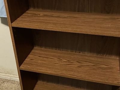 3-Shelf Wooden Bookshelf Wood Grain Finish 24x36 Inches