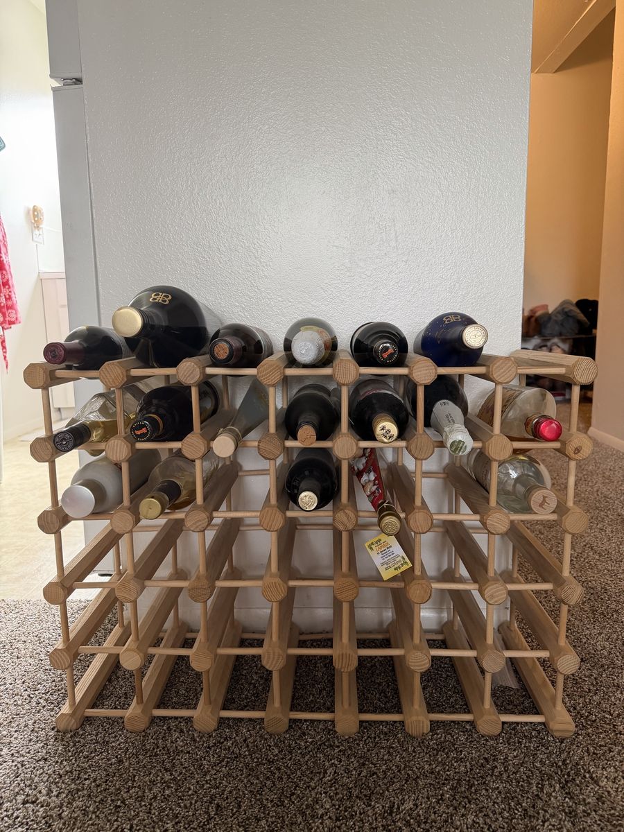 Wooden wine rack