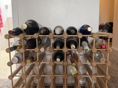 Wooden wine rack