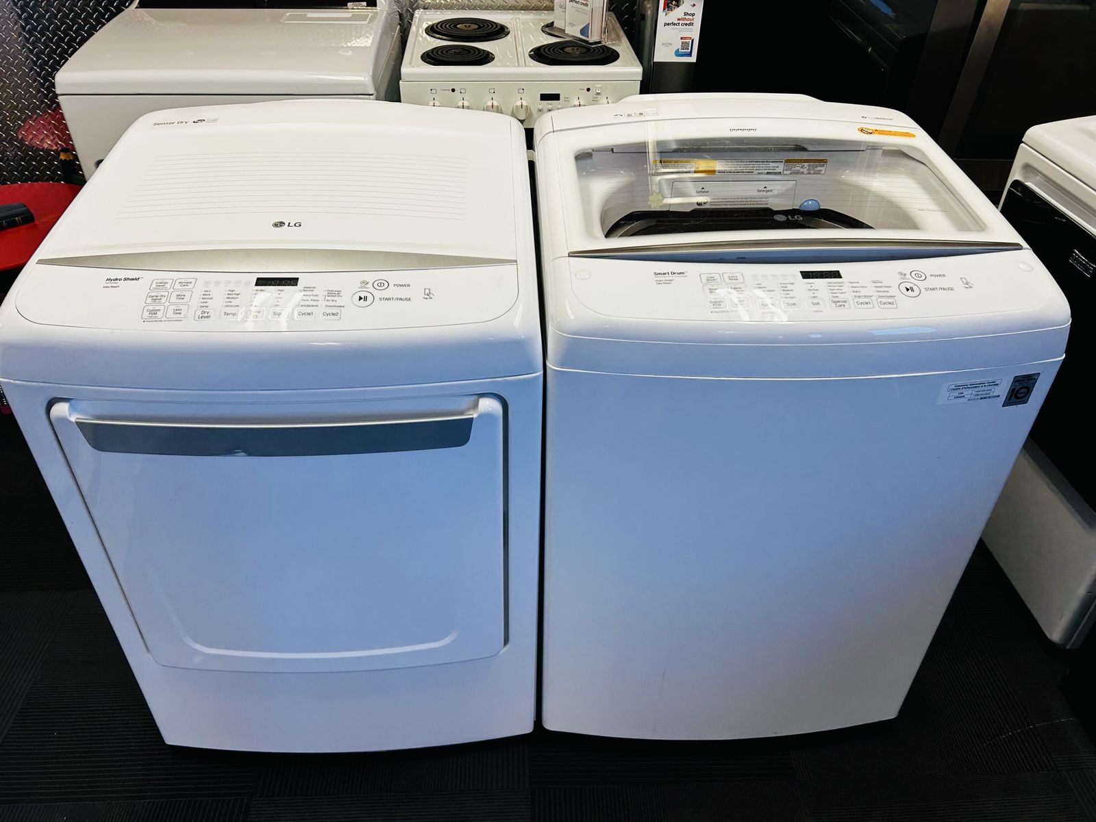 Lg Hydro Shield Electric Top Load Set