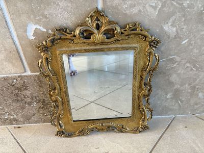 Heavy Gold Metal Frame With Mirror